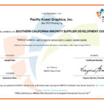 This certification by the Southern California National Minority Supplier Development Council, Inc. recognizes PKG Packaging is NMSDC certified