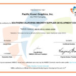 This certification by the Southern California recognizes PKG Packaging is NMSDC certified